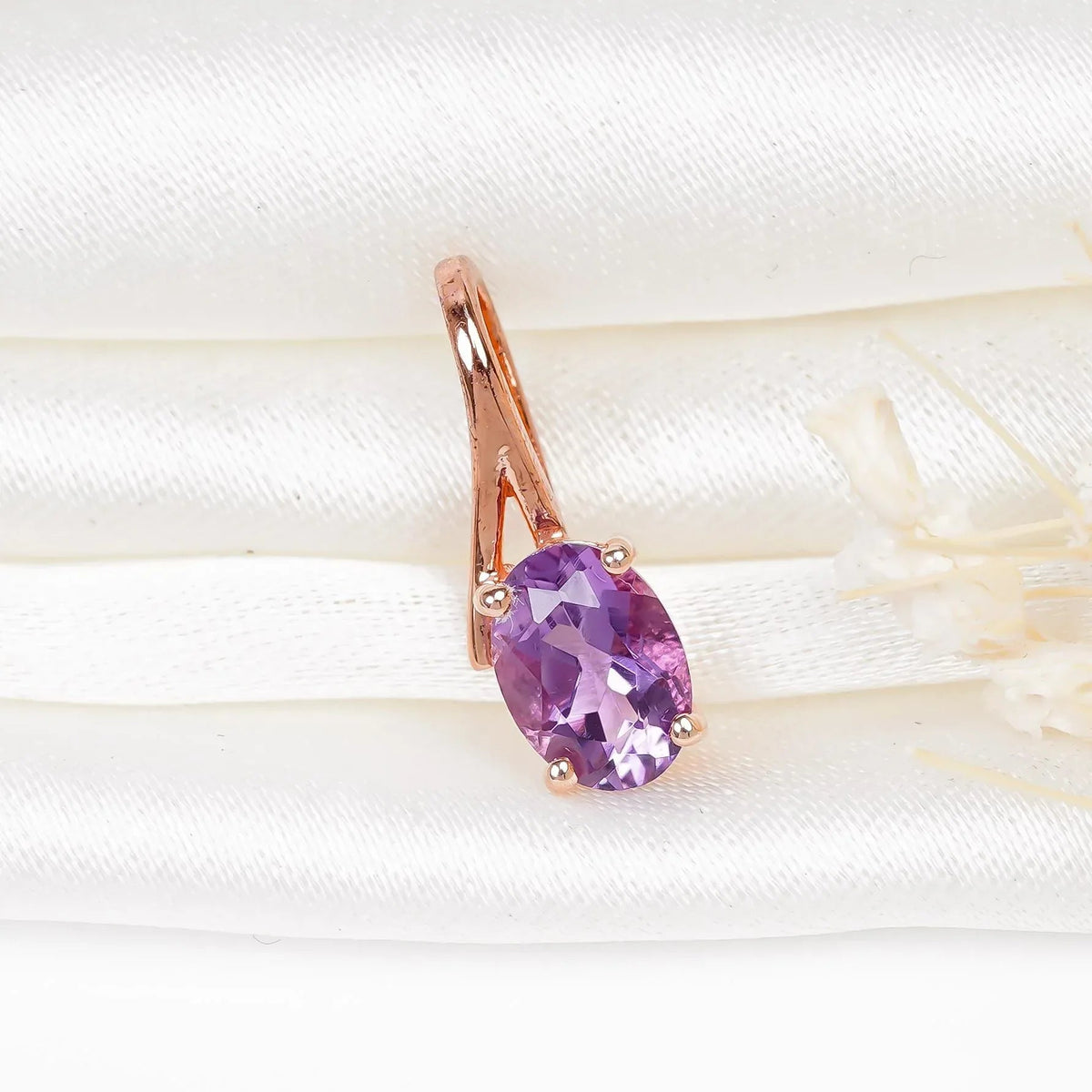 Handmade Sterling Silver Amethyst Pendant: Fine Jewelry Gift