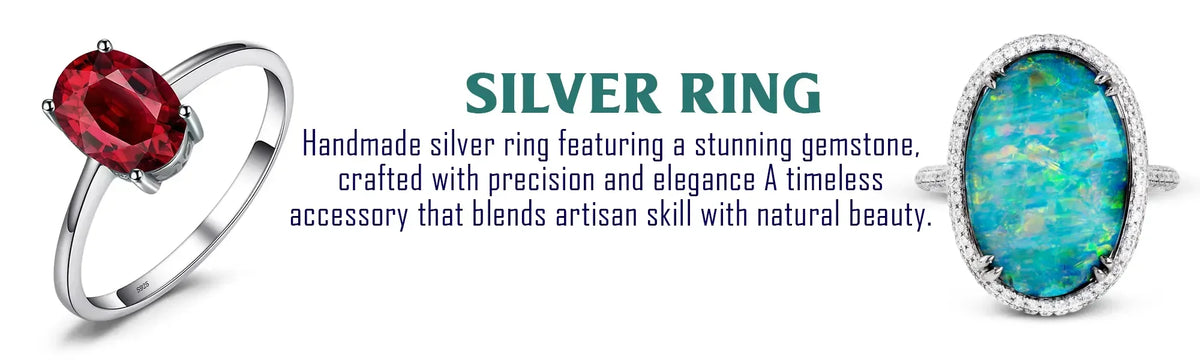 Natural gemstone rings in 925 sterling silver - Himalya Quartz