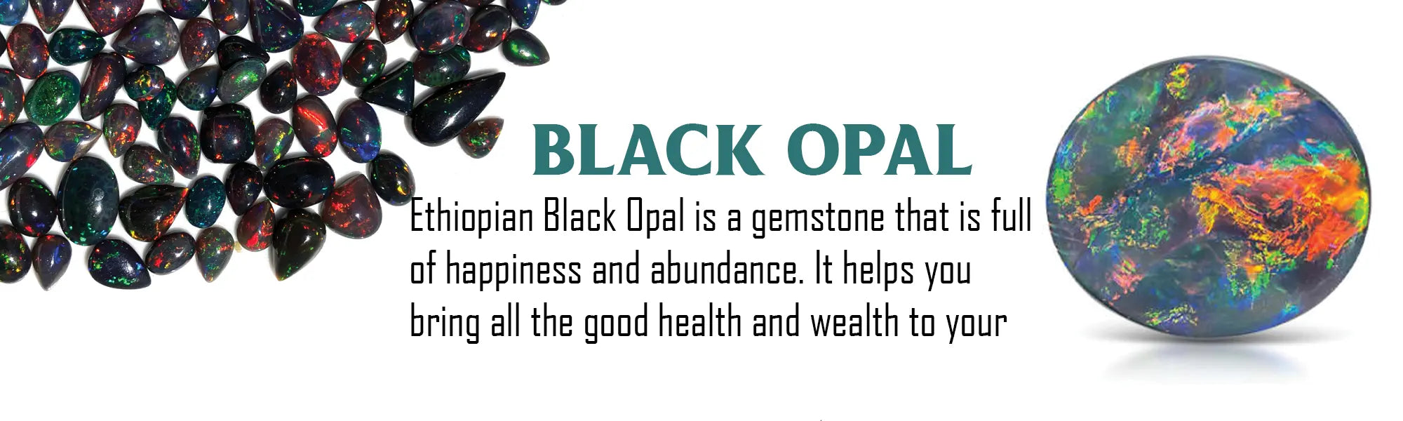 Ethiopian Black opal Gemstone