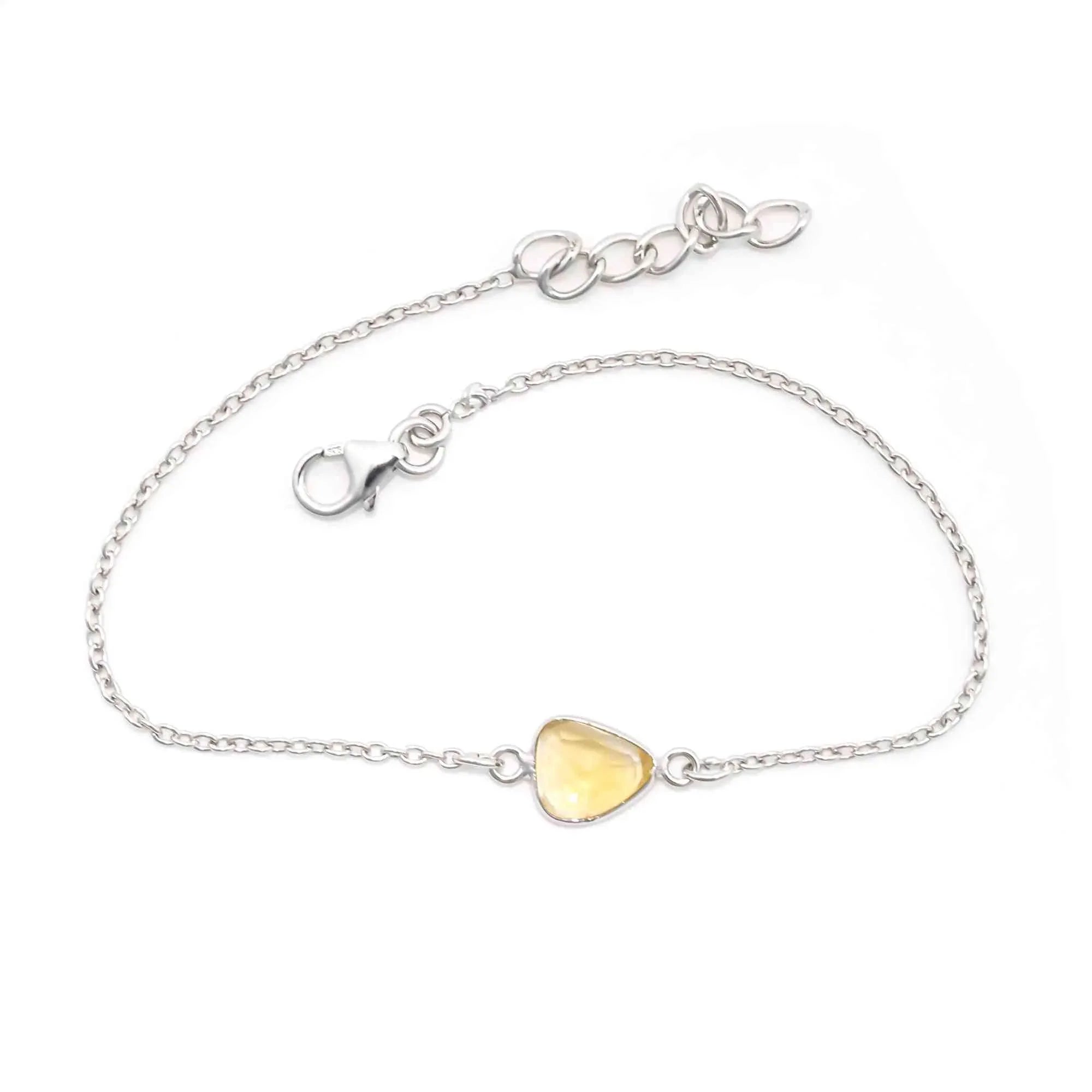 Citrine Rose Cut Bracelet – Natural Gemstone in 925 Sterling Silver Gemstone Bracelets