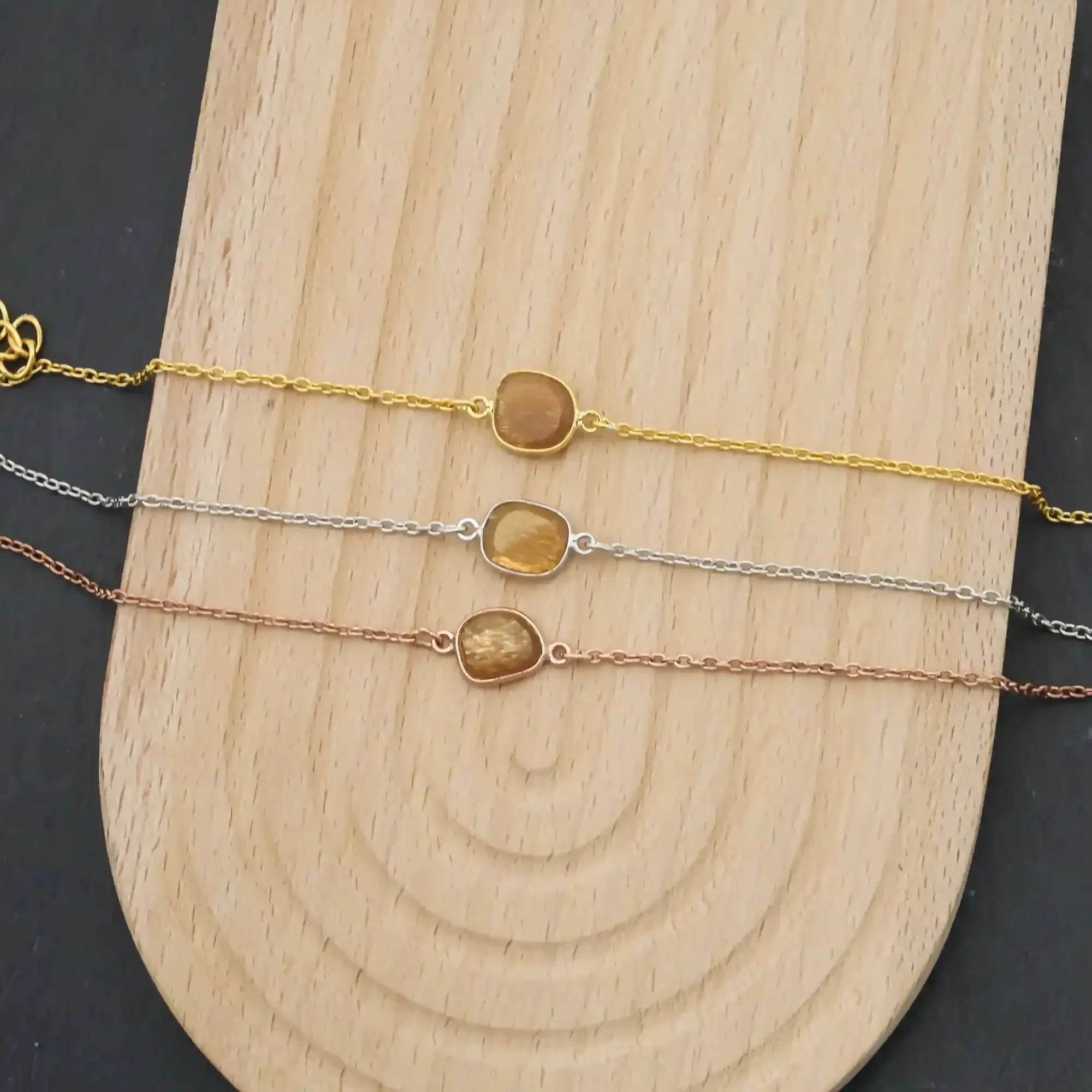Golden Sheen Feldspar Bracelet Gemstone Bracelets