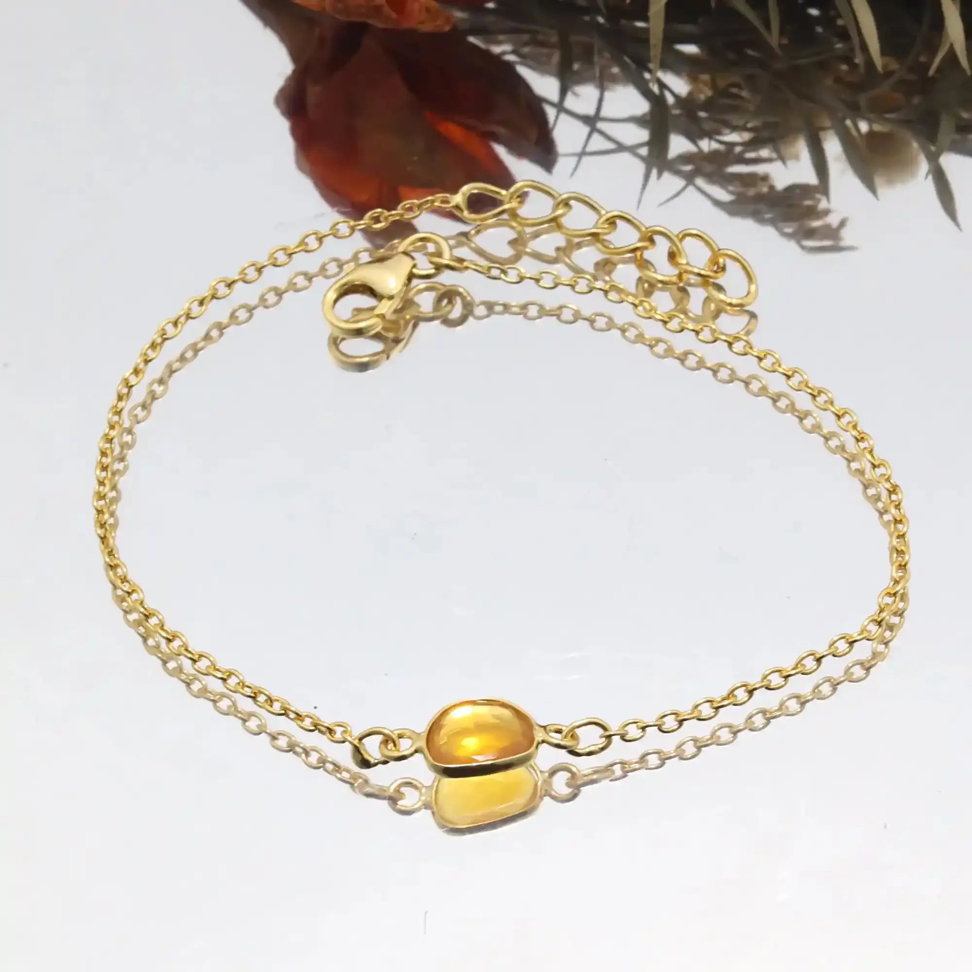 Fiery Mexican Opal Bracelet in Solid 925 Sterling Silver Himalayan Quartz