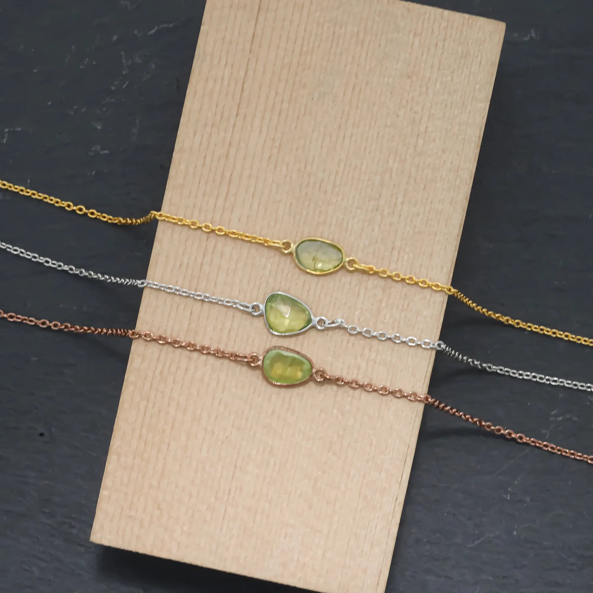 Radiant Fire Sphene Rose-Cut Bracelet in Solid 925 Sterling Silver