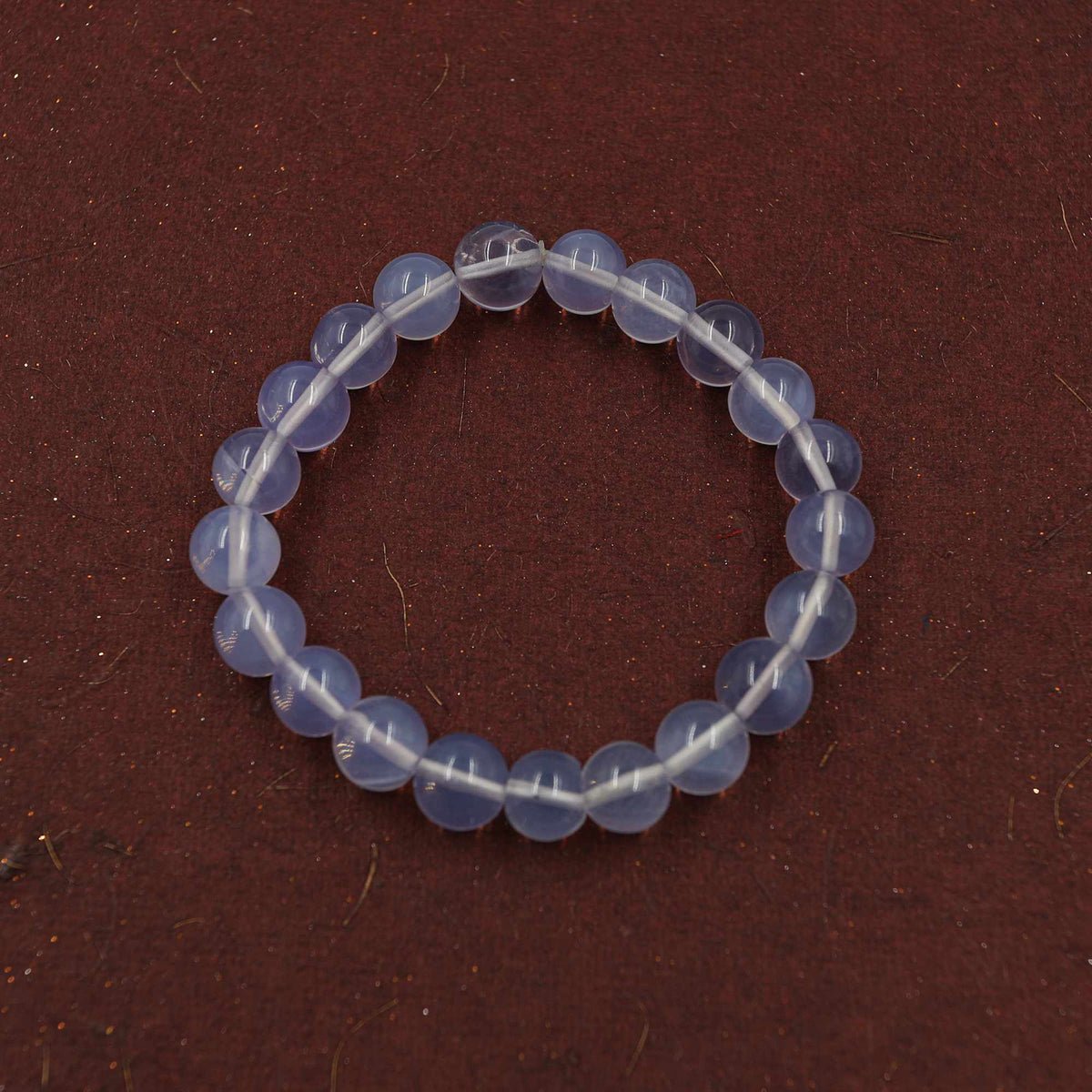 Natural Lavender Quartz Round Bead Bracelet Handmade Gemstone Jewelry 141 Ct