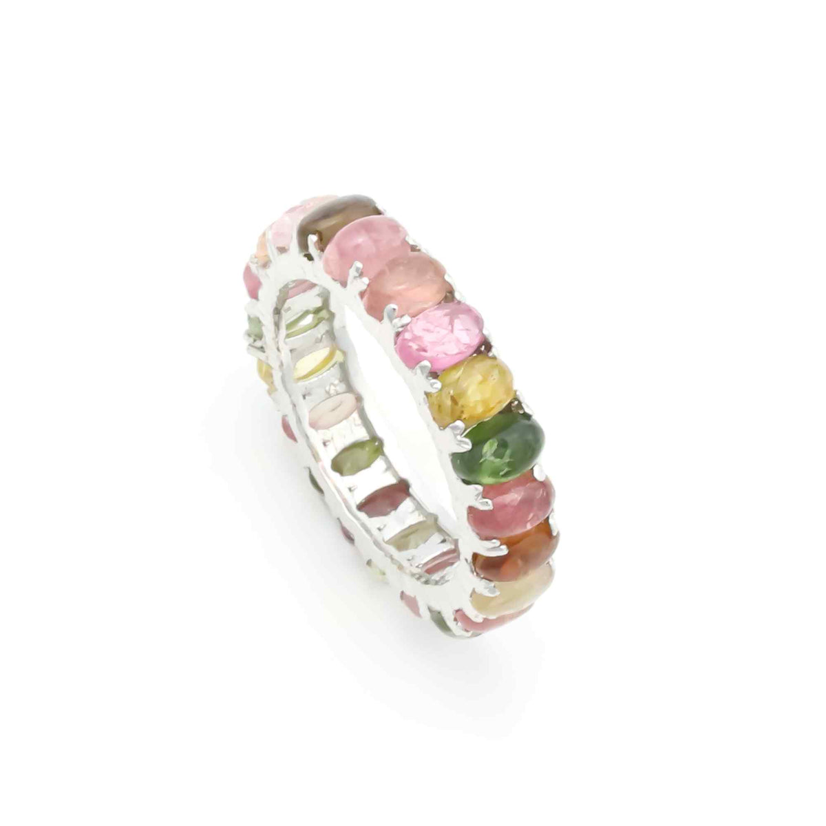 Natural Tourmaline 3x5mm Oval Cut Ring 925 Sterling Silver Handmade Solitaire Ring