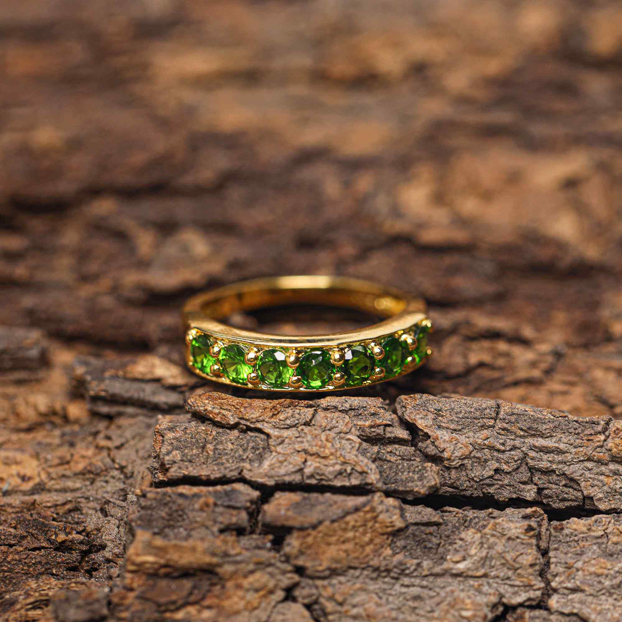 Natural Chrome Diopside 3mm Round Cut Ring 925 Sterling Silver Handmade Green Gemstone Solitaire Ring