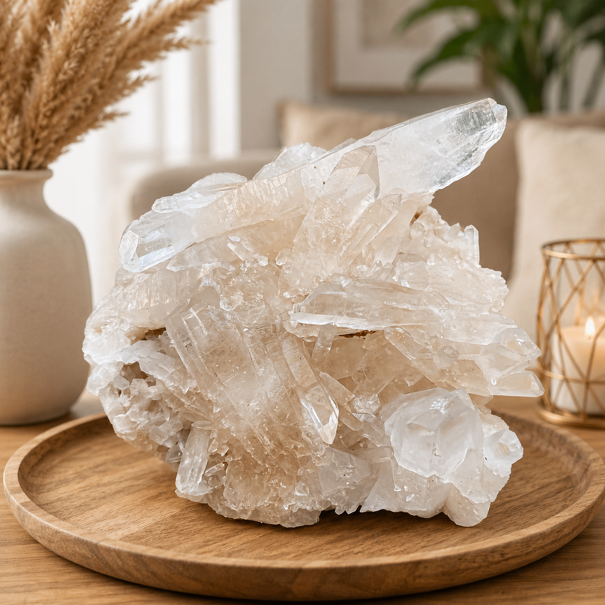 Pink Himalayan Quartz Display Natural Cluster Collector Raw Specimen