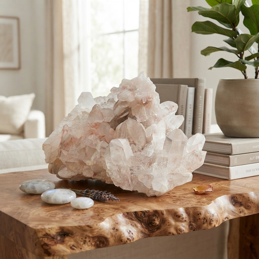 Natural Pink Quartz Himalayan Collector Cluster Raw Display Specimen