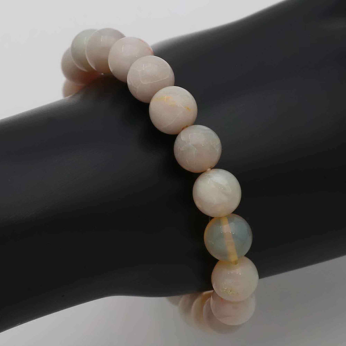 Australian Opal Bracelet 9.7–9.9mm Round 107 Ct Natural Handmade Jewelry