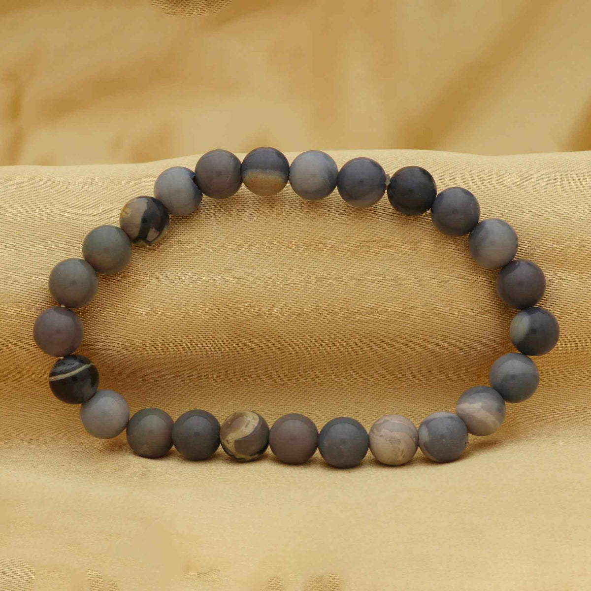 Australian Opal Round Bead Bracelet 8mm Natural Gemstone 71 Ct Handmade Jewelry