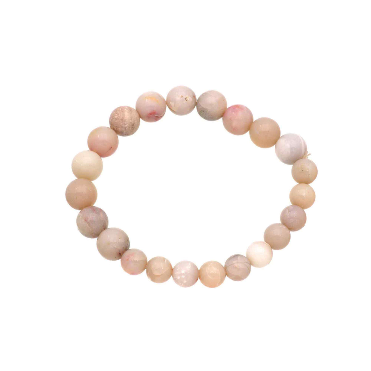 Australian Opal Bracelet 89 Ct Natural 8–9.9mm Round Beads Handmade Jewelry