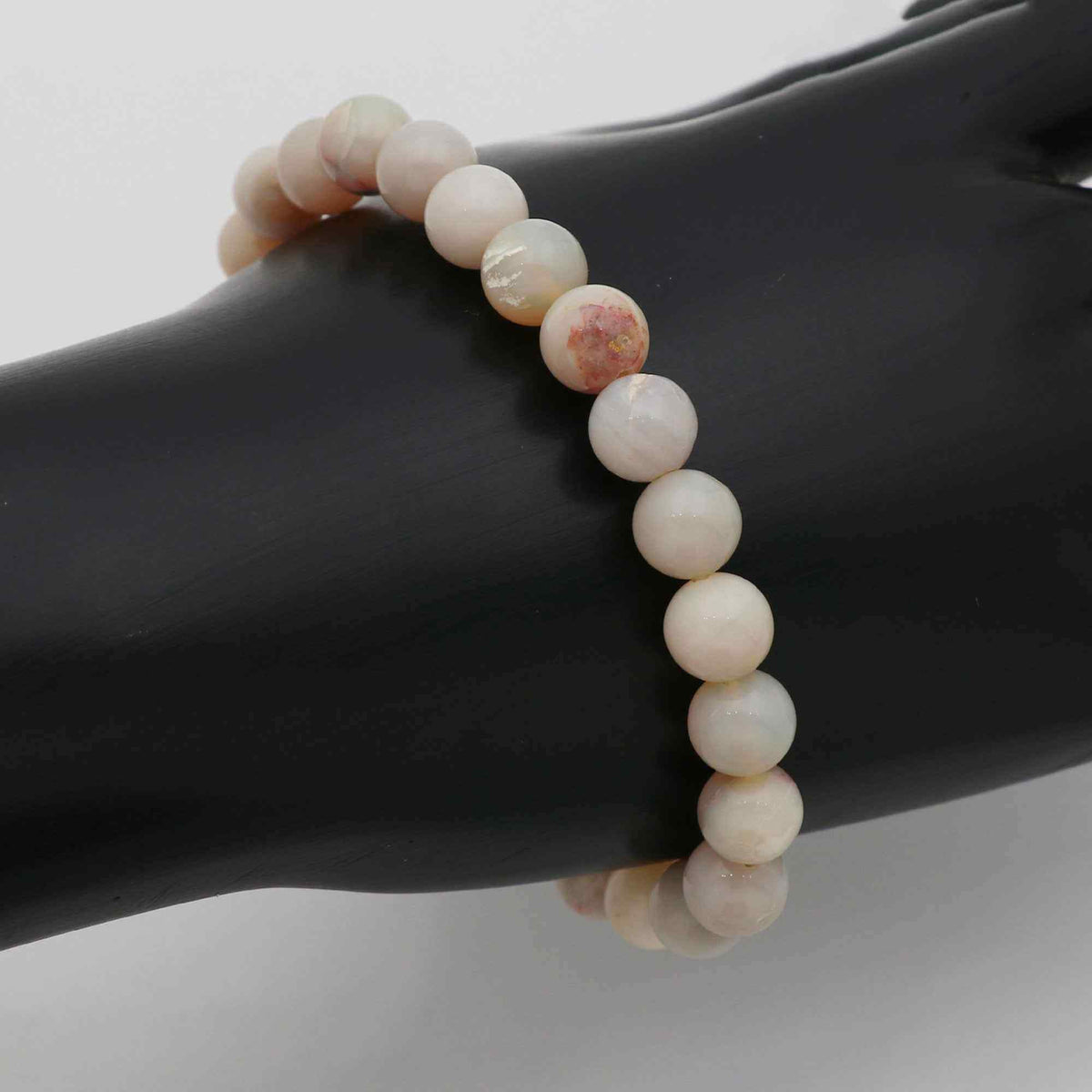 Australian Opal Beaded Bracelet Round Gemstone October Birthstone Gift 70 Ct
