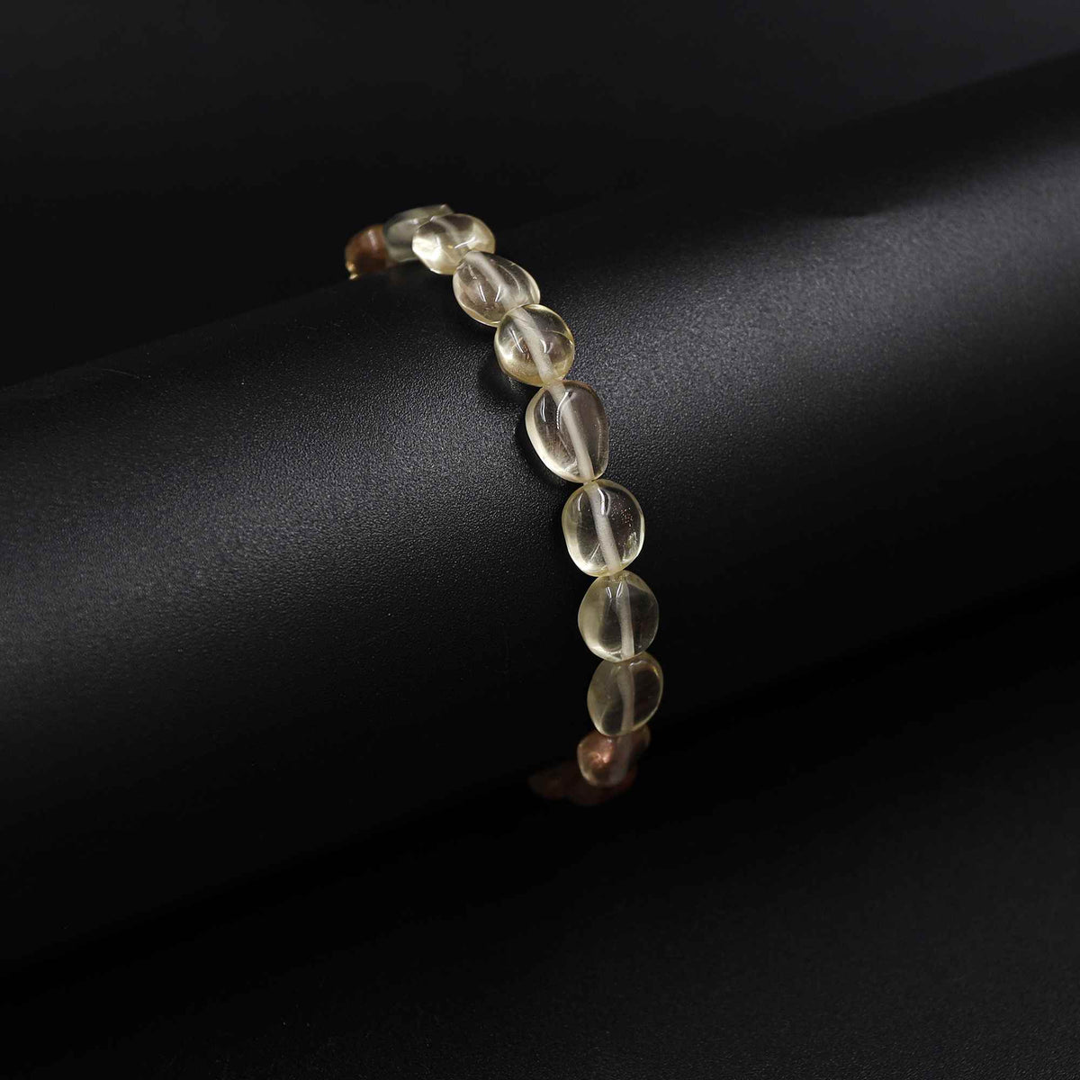 Natural Oregon Sunstone Bracelet Oval Nugget Plain Gemstone Beads Handmade 59 Ct