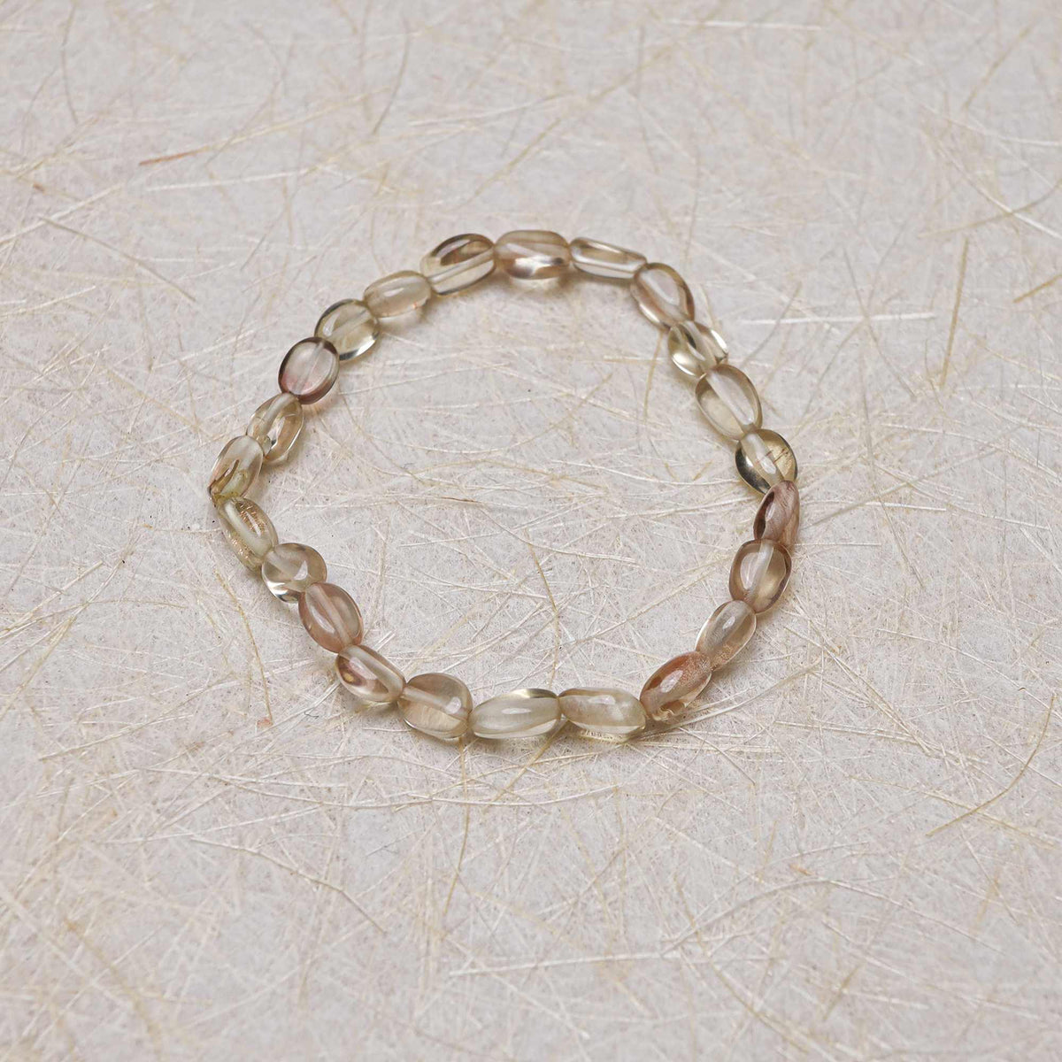 Natural Oregon Sunstone Bracelet Oval Nugget Plain Gemstone Beads Handmade 36 Ct