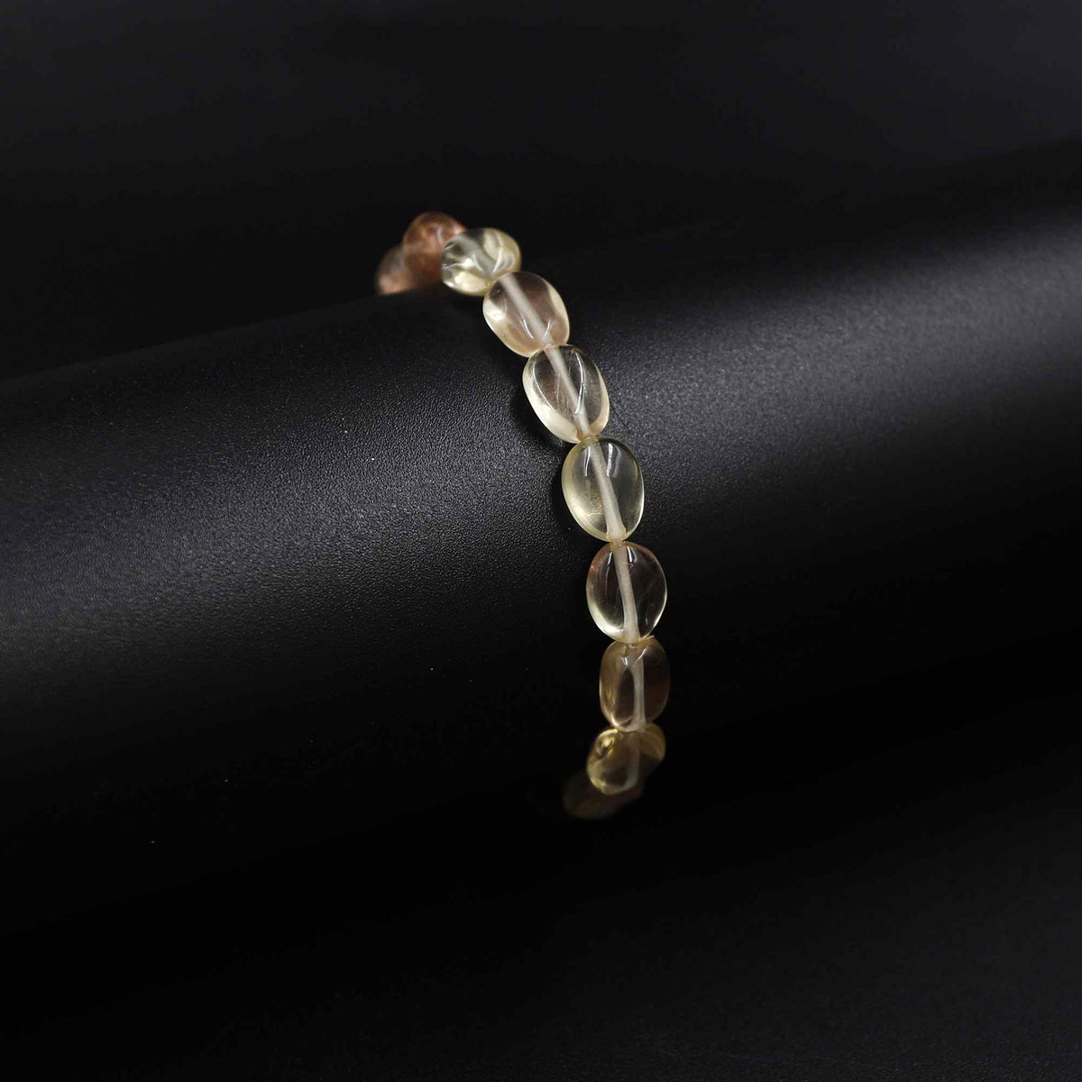 Natural Oregon Sunstone Bracelet Oval Nugget Plain Gemstone Beads Handmade 72 Ct