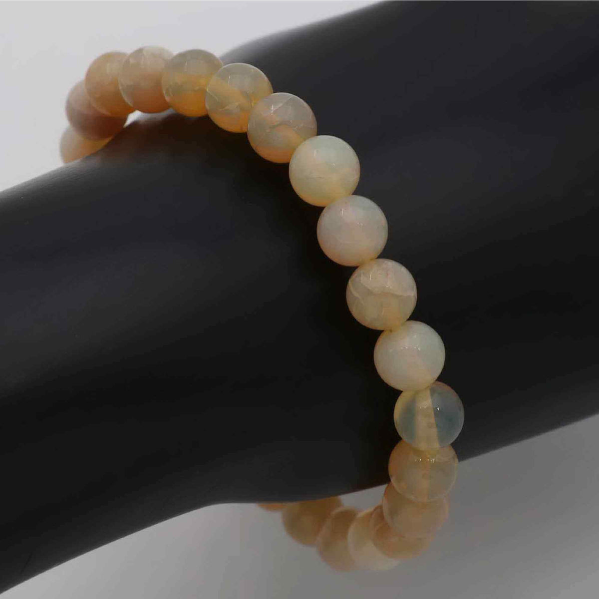 Australian Opal Round Bead Bracelet 69 Ct Natural 8mm Handmade Gemstone Jewelry