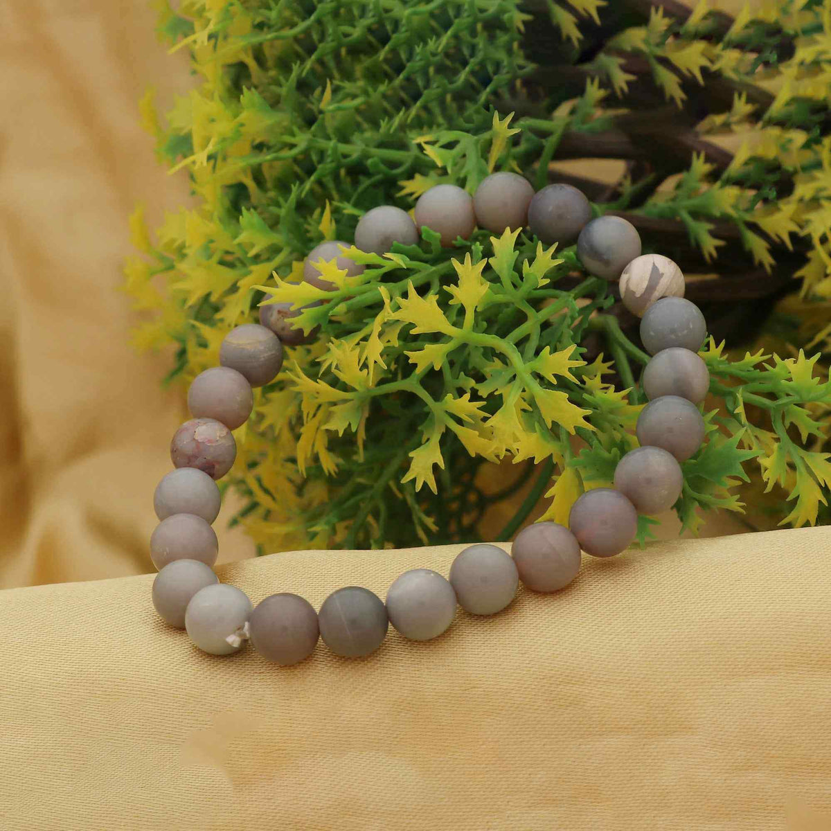Handcrafted 8mm Australian Opal Bracelet 71 Ct Natural Round Gemstone Beads