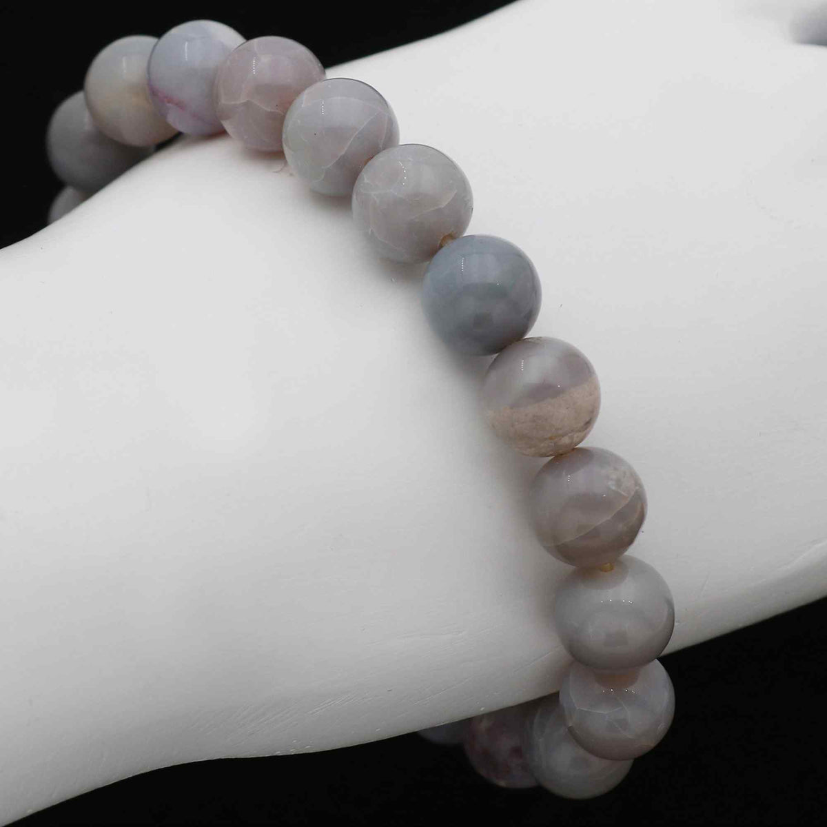 Natural Australian Opal Bracelet 9.8mm Round Beads Handmade Stone Jewelry