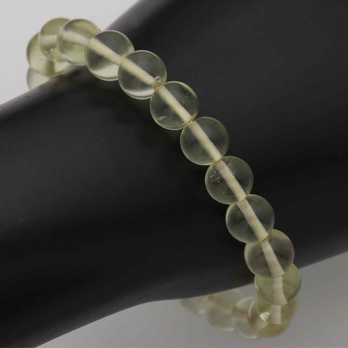 Natural Desert Libyan Glass Bracelet Round Plain Beads Handmade 86 Ct