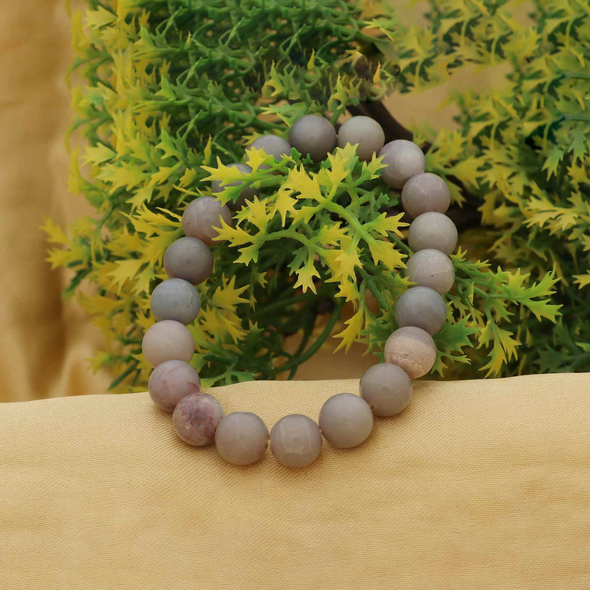 Natural Australian Opal Bracelet 9.8mm Round Beads Handmade Stone Jewelry