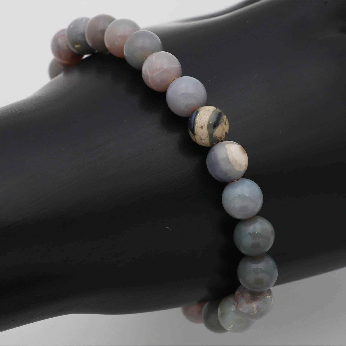 Handmade Australian Opal Bracelet Round Beaded October Birthstone Jewelry 70 Ct