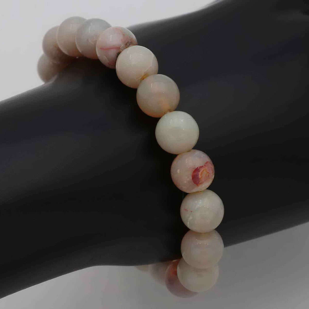 Australian Opal 10mm Round Bead Bracelet 102 Ct Natural Handcrafted Jewelry