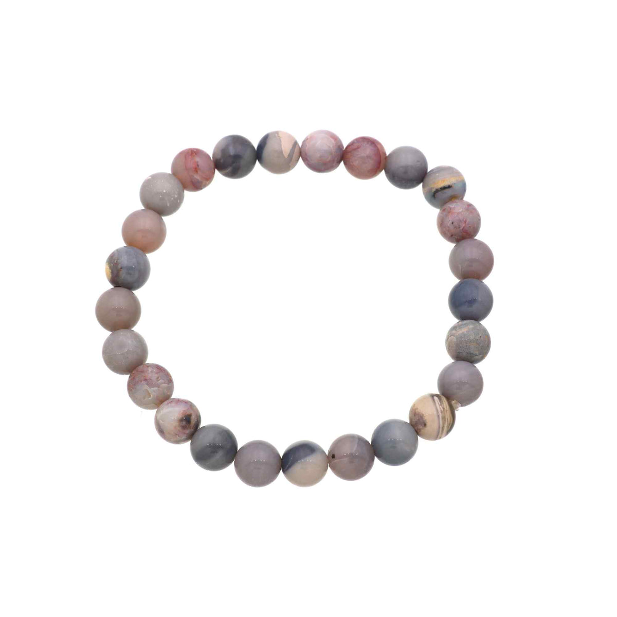 Australian Opal Bracelet Natural 8mm Round Beads Handmade Gemstone70Ct Jewelry