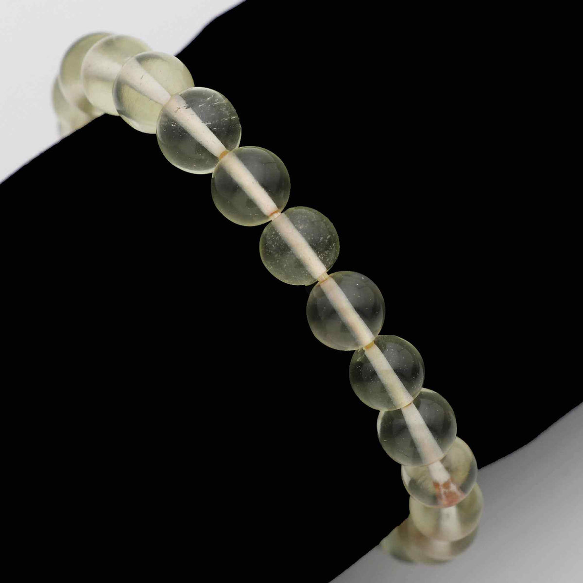 Natural Desert Libyan Glass Bracelet Round Plain Gemstone Beads Handmade 80 Ct