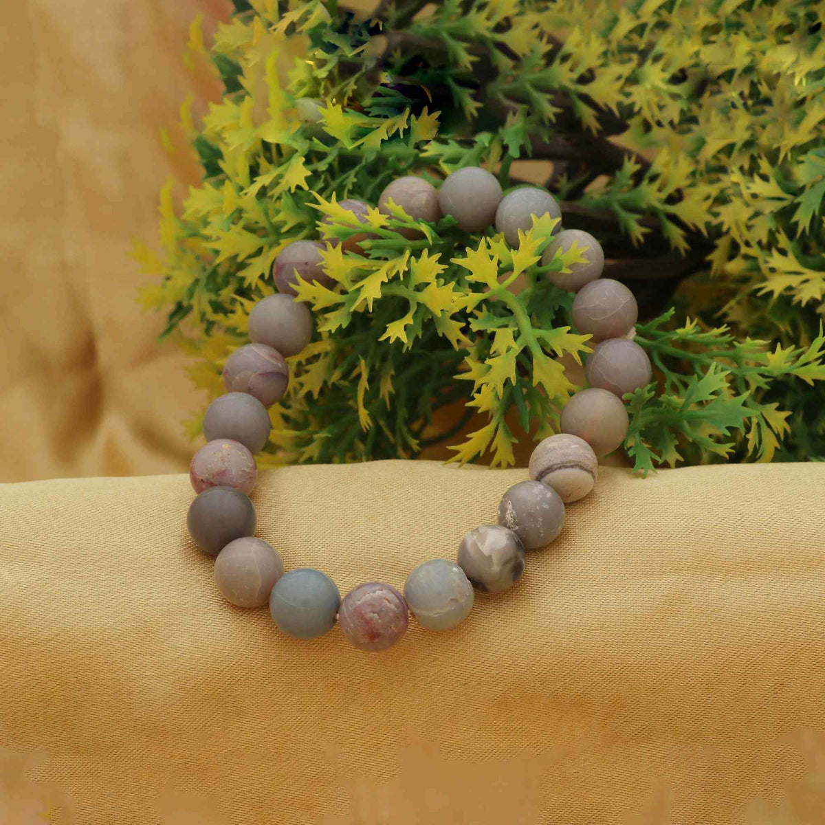 Australian Opal Bracelet 105 Ct 9.8mm Round Beads Natural Handmade Gemstone Jewelry