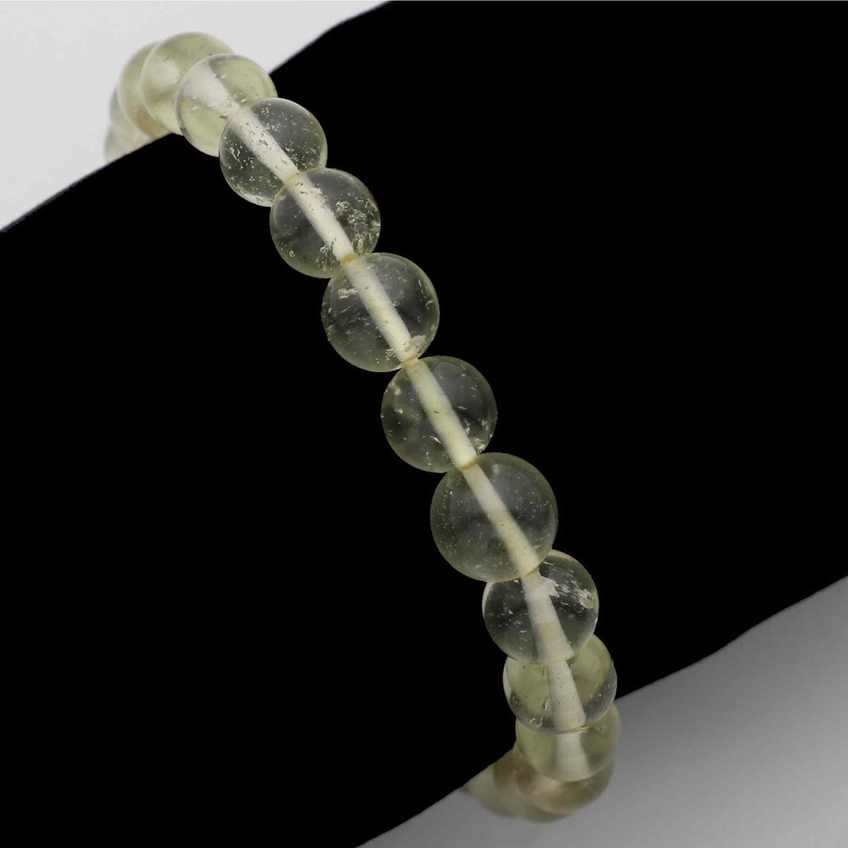 Natural Desert Libyan Glass Bracelet Round Plain Gemstone Beads Handmade 72 Ct
