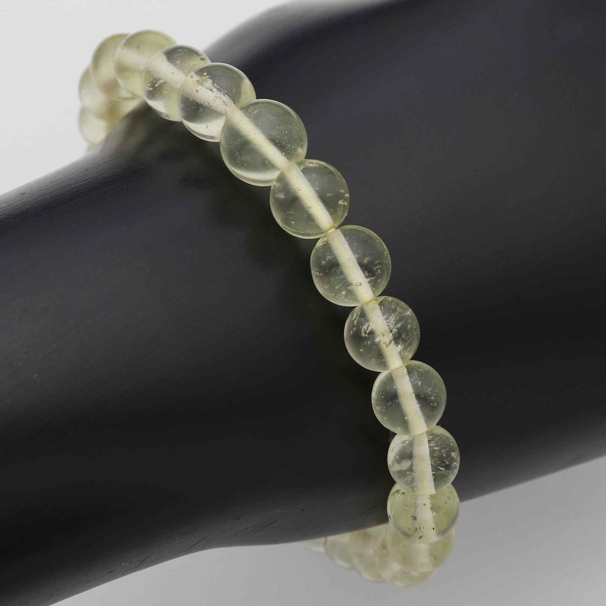 Natural Desert Libyan Glass Bracelet Round Plain Gemstone Beads Handmade 72 Ct