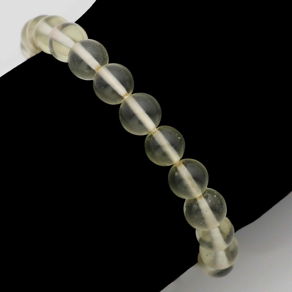 Natural Desert Libyan Glass Bracelet Round Plain Gemstone Beads Handmade 58 Ct