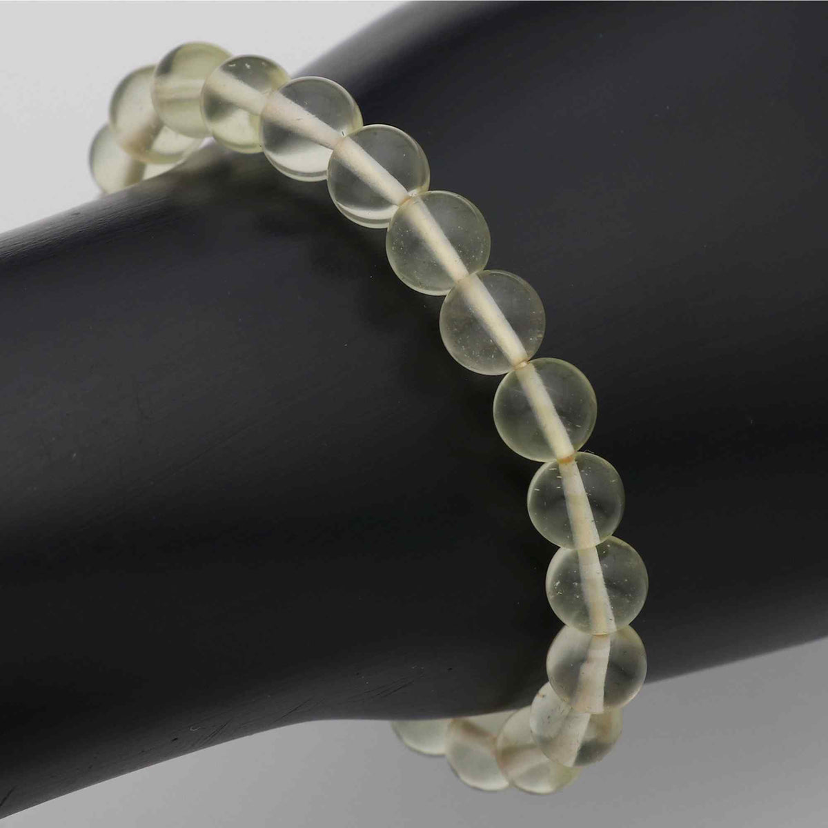 Natural Desert Libyan Glass Bracelet Round Plain Gemstone Beads Handmade 58 Ct
