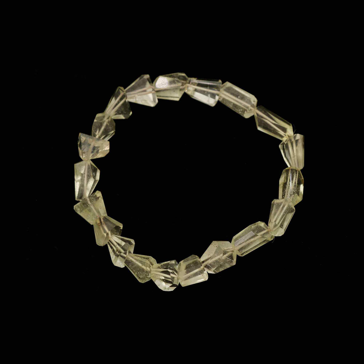Natural Desert Libyan Glass Bracelet Fancy Faceted Gemstone Beads Handmade 58 Ct