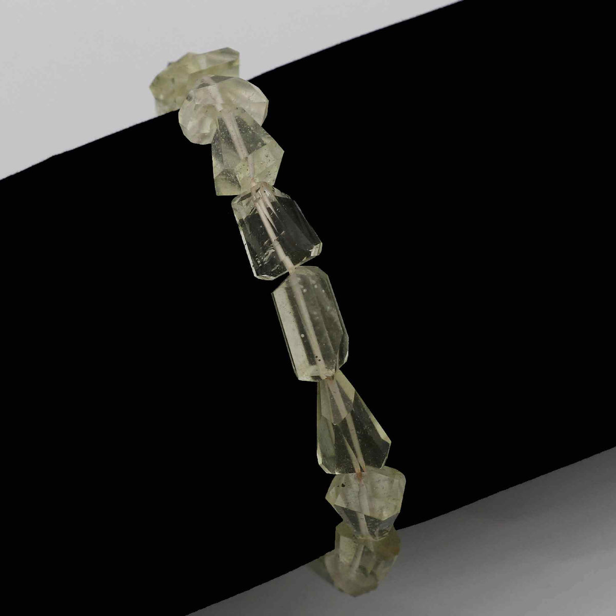Natural Desert Libyan Glass Bracelet Fancy Faceted Gemstone Beads Handmade 58 Ct