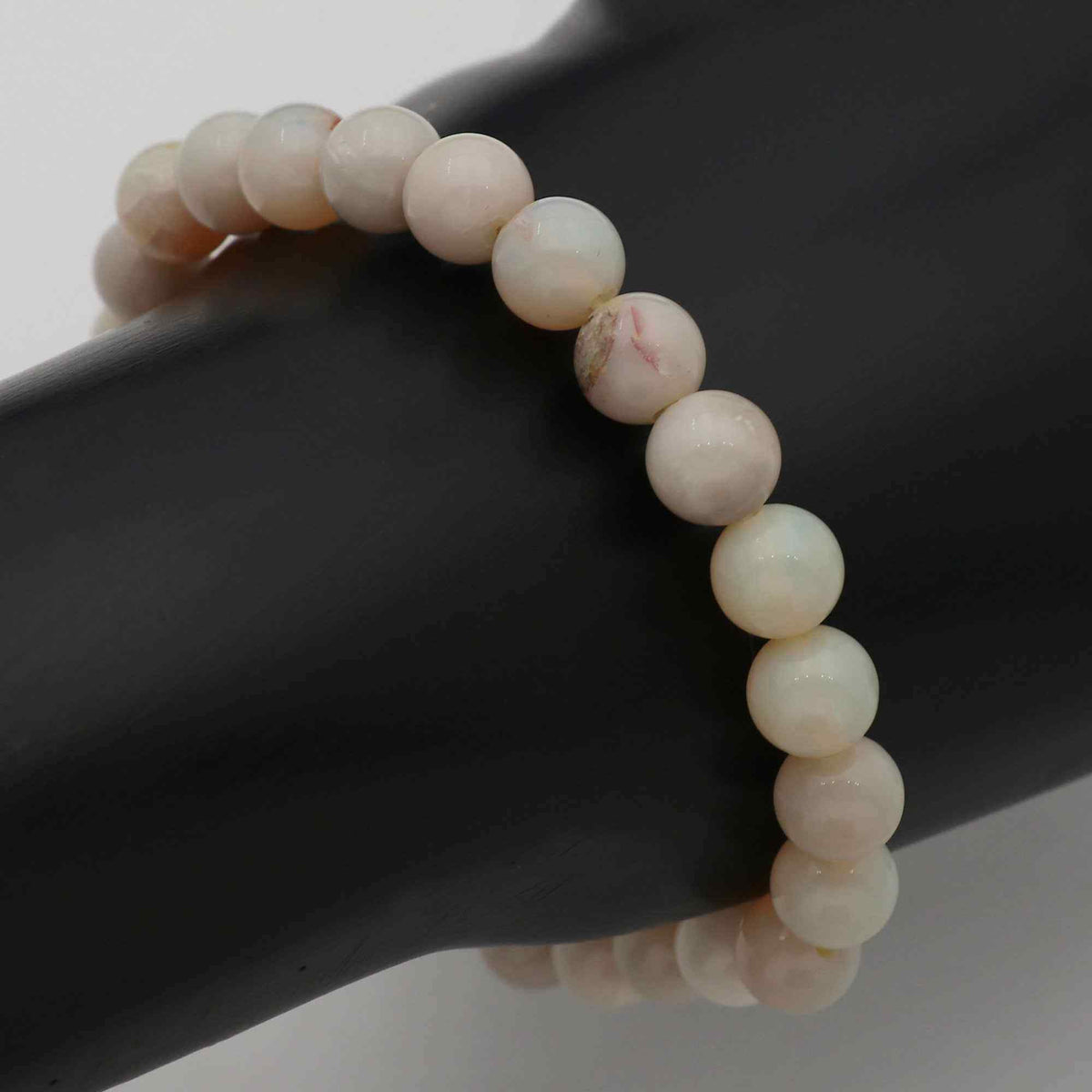 Natural Australian Opal Beaded Bracelet 8mm Round Gemstone 69 Ct Handmade Jewelry