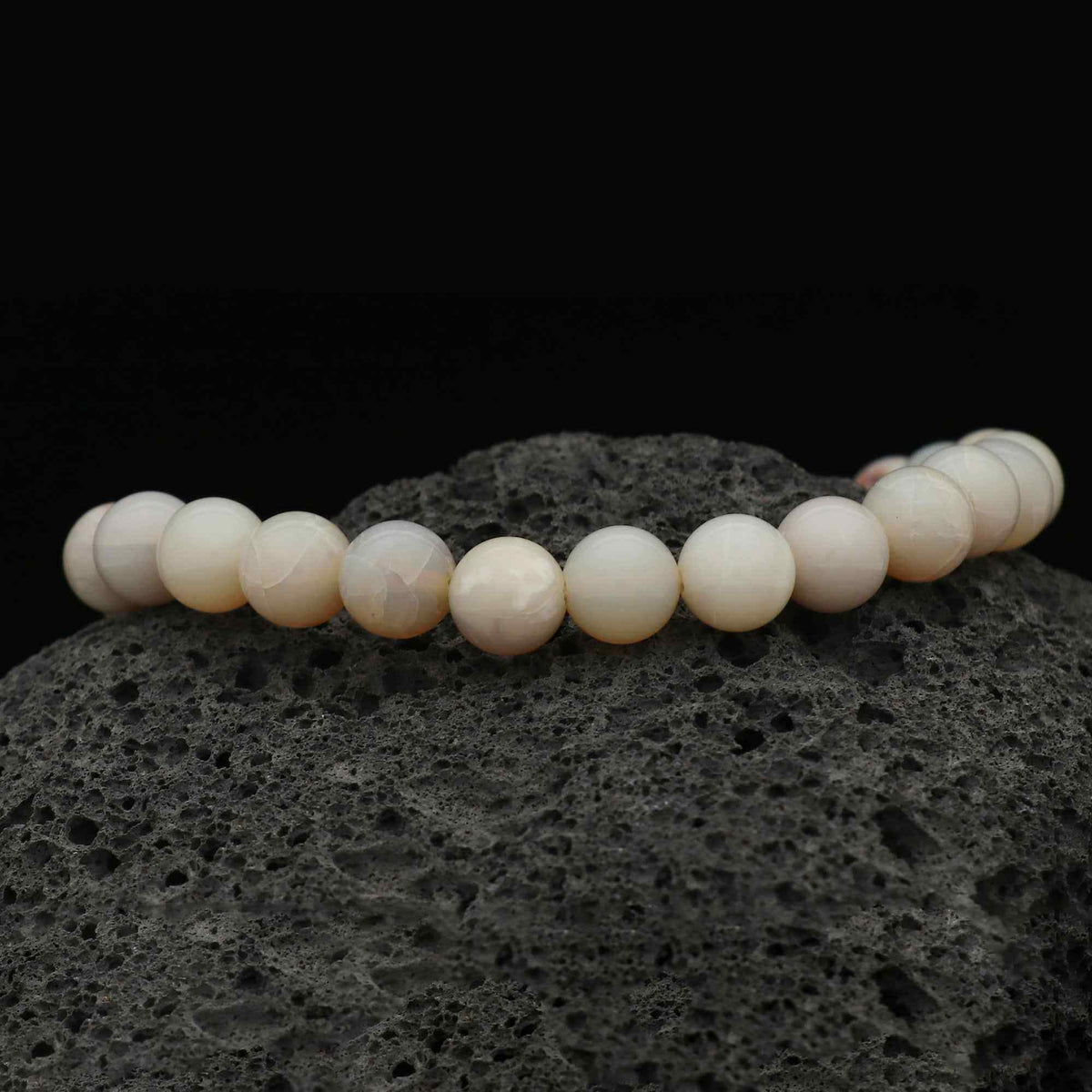 Natural Australian Opal Beaded Bracelet 8mm Round Gemstone 69 Ct Handmade Jewelry