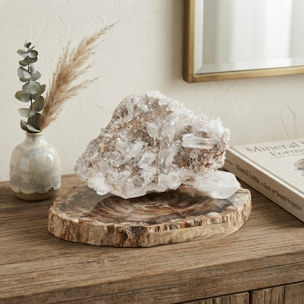 Himalayan Pink Quartz Natural Raw Cluster Mineral Display Specimen