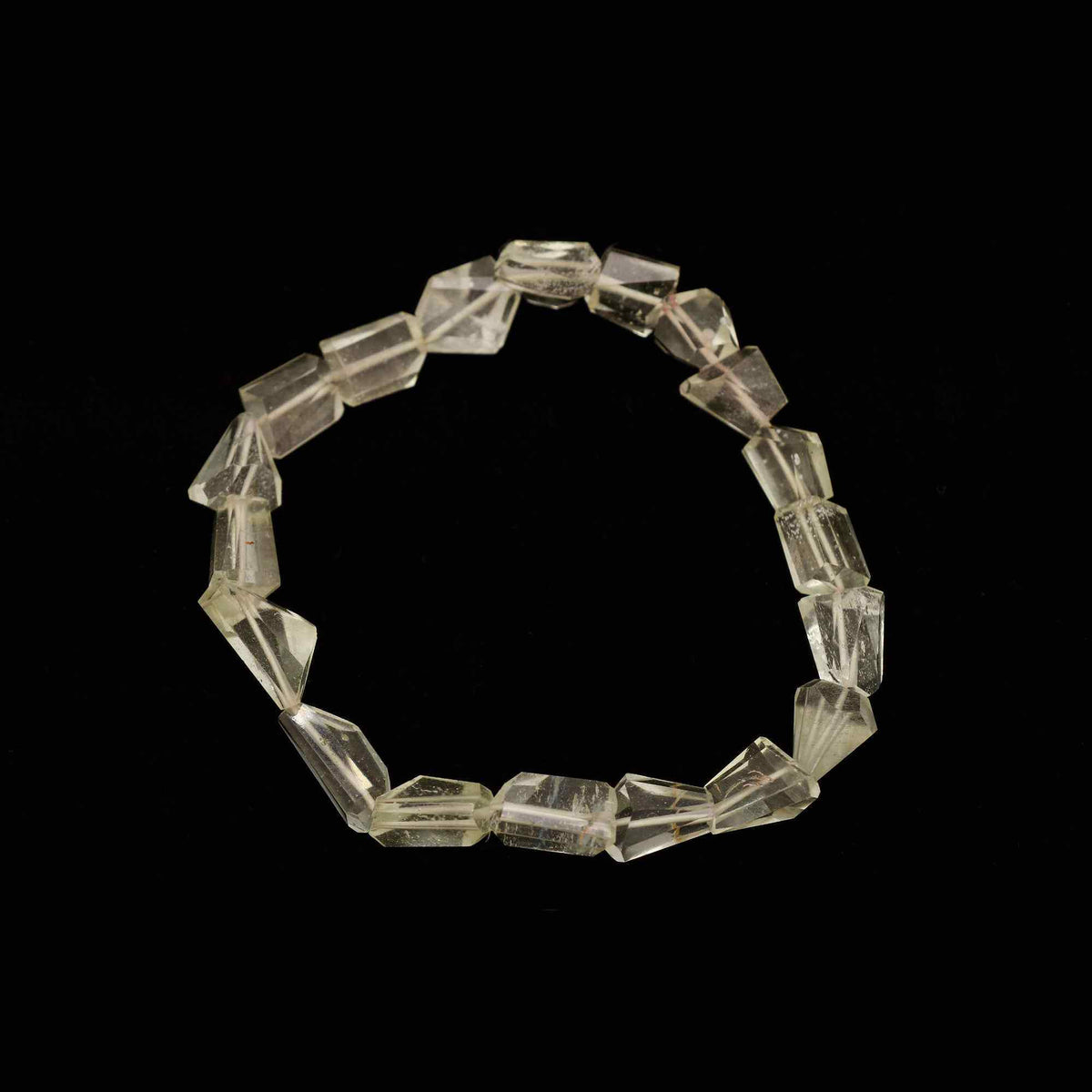 Natural Desert Libyan Glass Bracelet Fancy Faceted Gemstone Beads Handmade 55 Ct