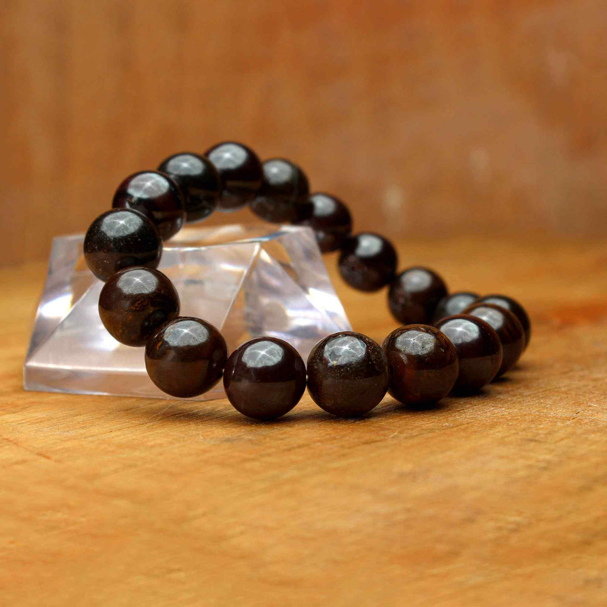 Natural Boulder Opal Polished Round Bead Bracelet Handmade Jewelry 195 Ct