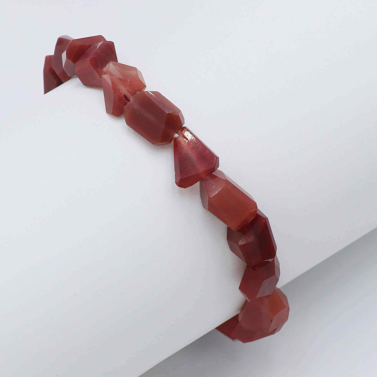 Natural Andesine Faceted Tumble Bracelet Handmade Gemstone Bracelet 72 Ct