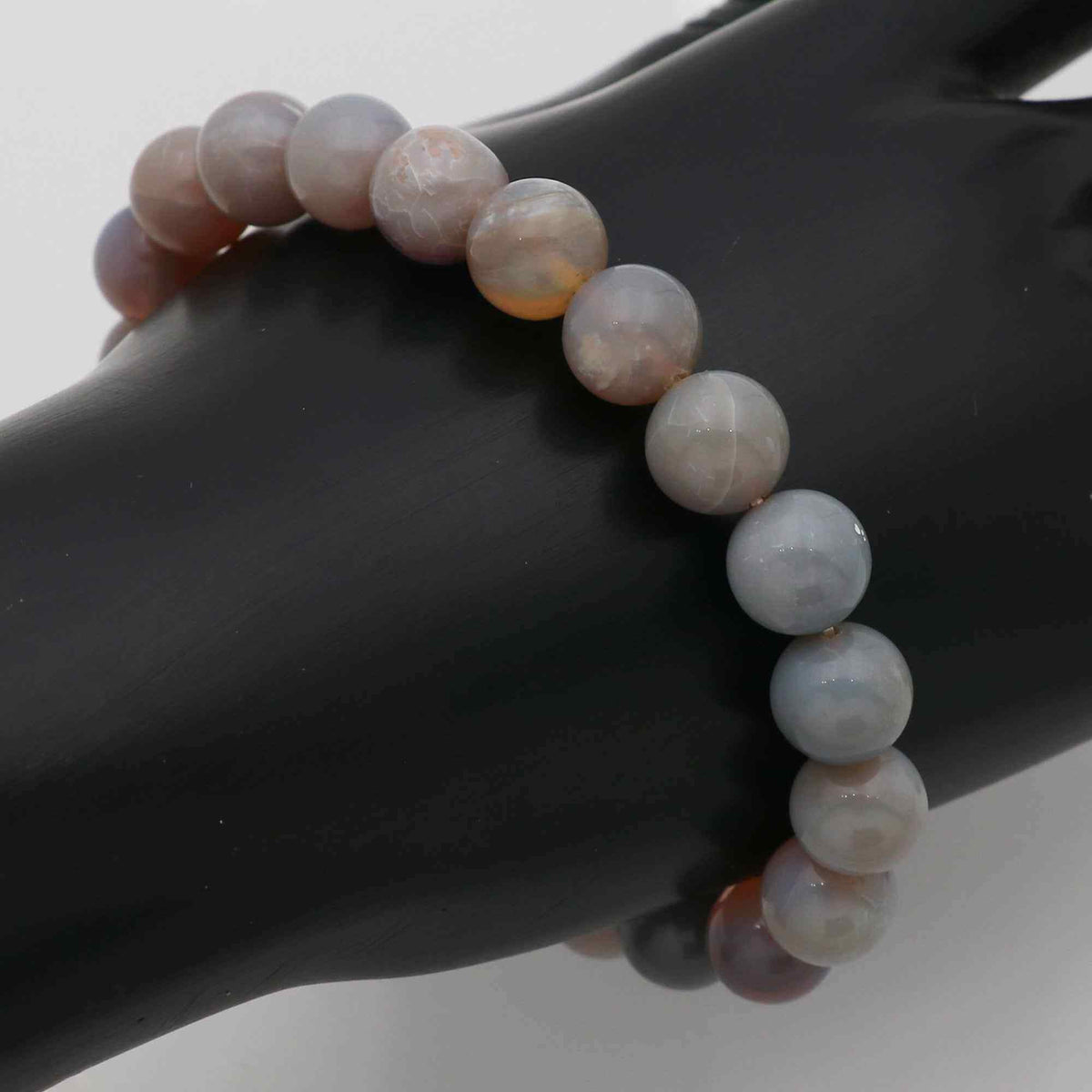 Polished Australian Opal Bead Bracelet Natural Round Stone Jewelry 107 Ct