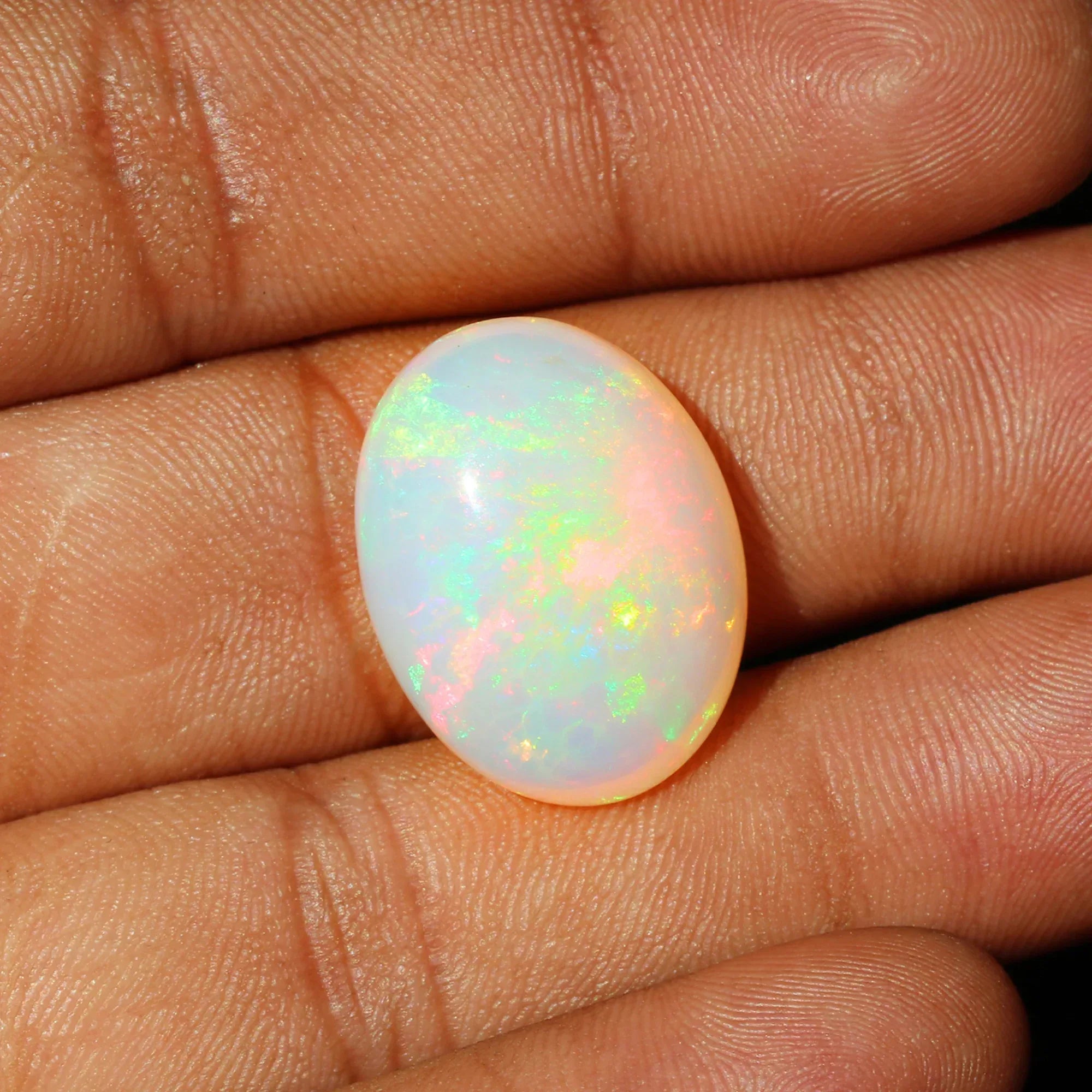 Welo Opal Cabochon: Ethiopian Honeycomb Gemstone, 17x23mm loose gemstones
