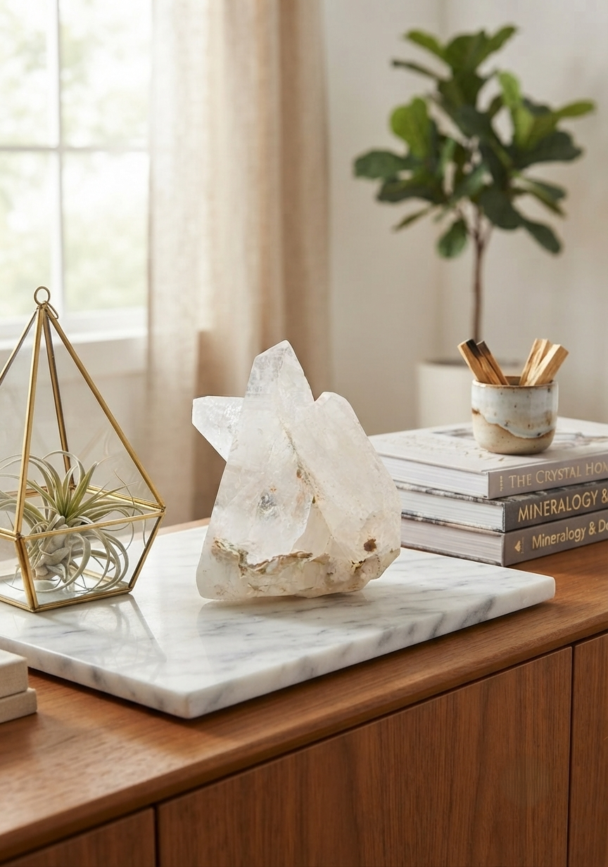 Himalayan White Quartz Natural Raw Cluster Display Collector Specimen