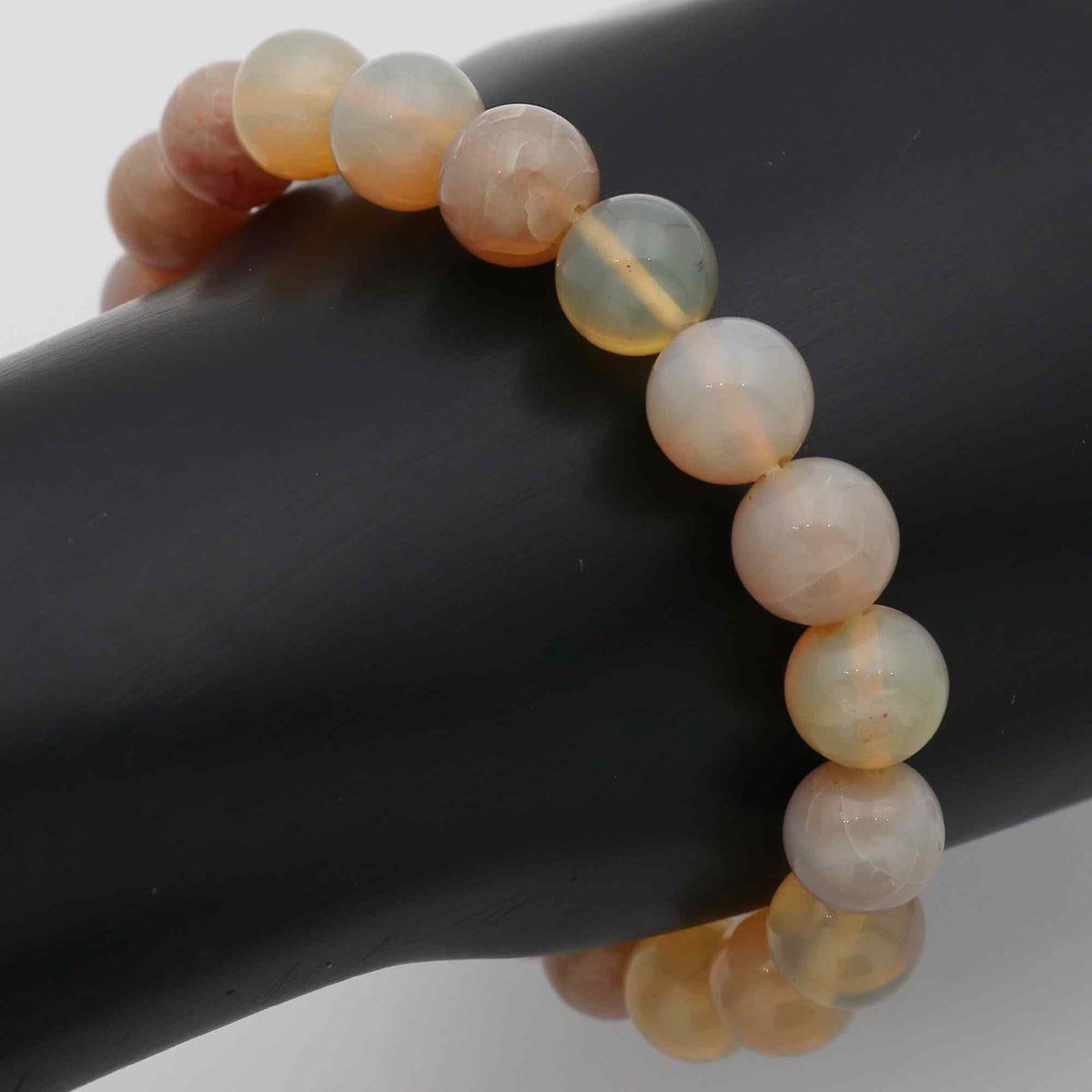 Smooth Australian Opal Bracelet Round Gemstone Beads Handmade Jewelry 101 Ct