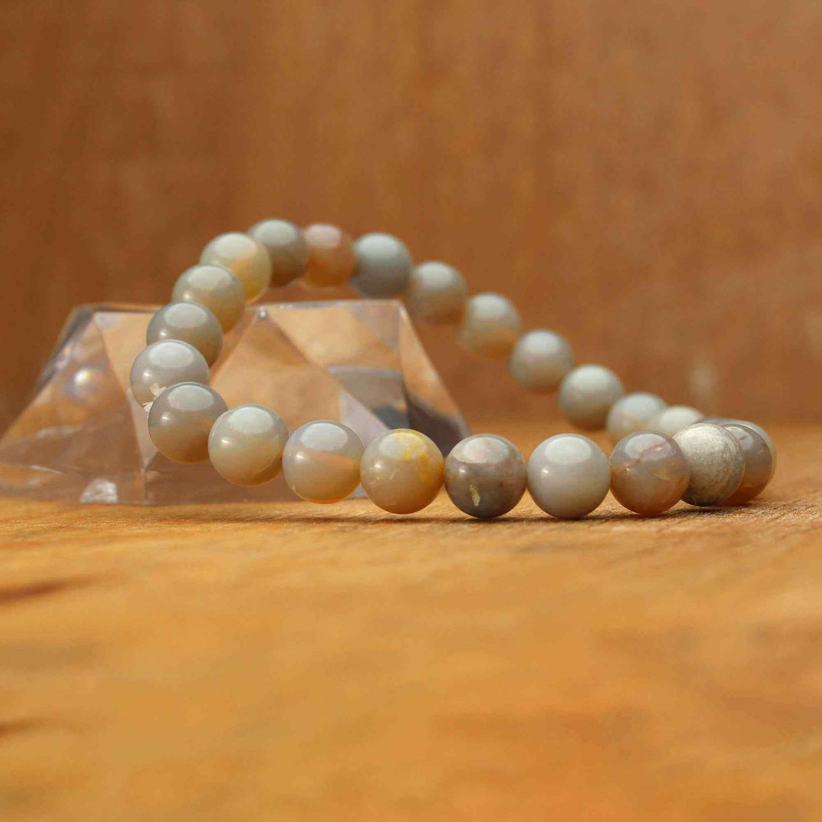 Fine Australian Opal Bracelet Polished Round Beads Handmade Jewelry 70 Ct
