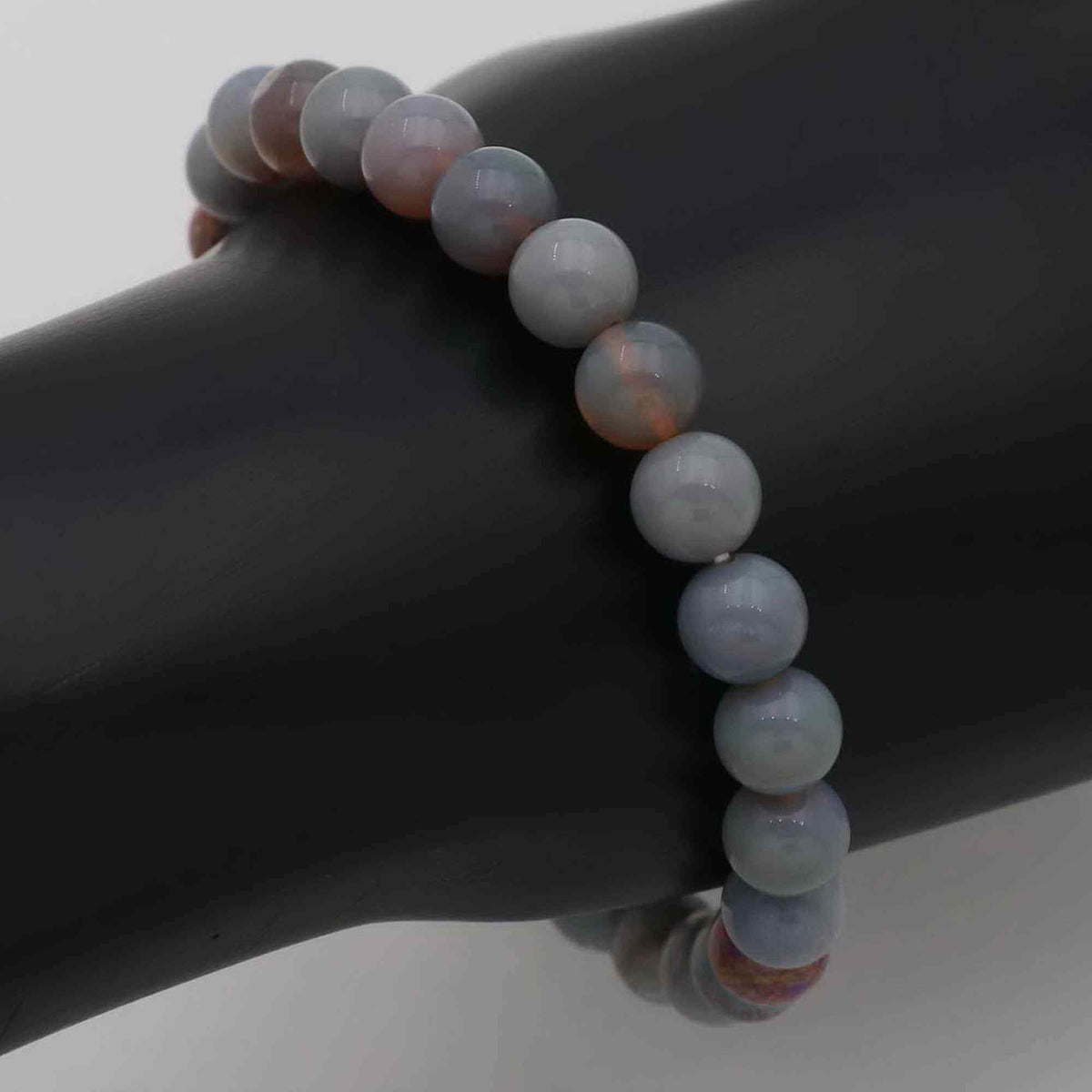 Australian Opal Bracelet 72 Ct Natural 7.9–9.6mm Round Beads Handmade Jewelry