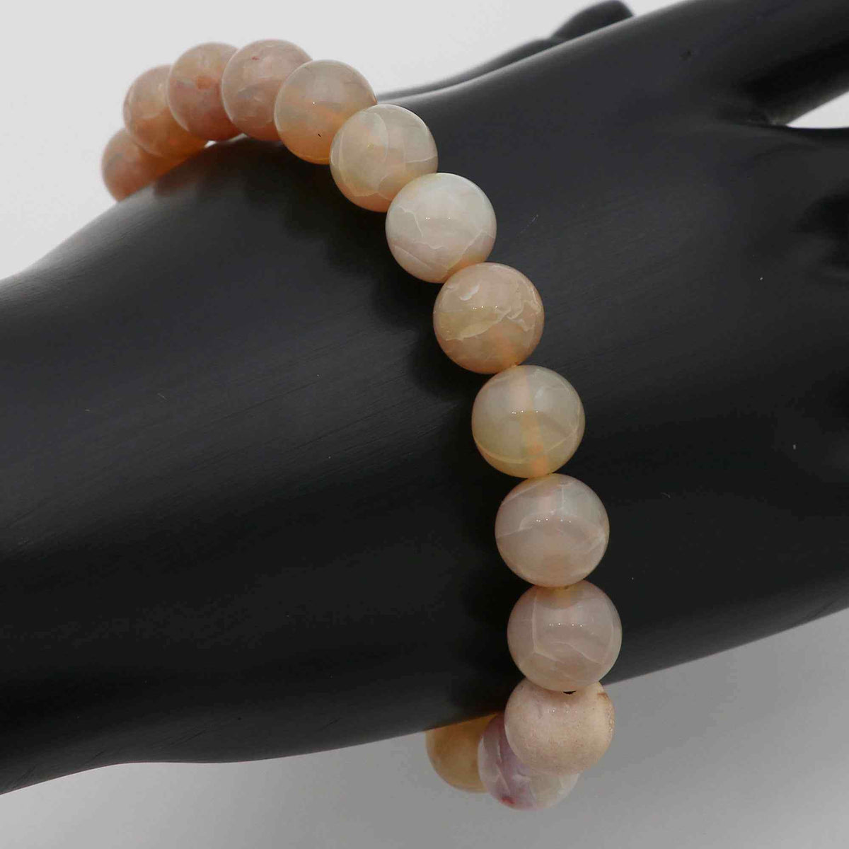 Refined Australian Opal Bracelet Natural Round Stone Beads Handmade 104 Ct