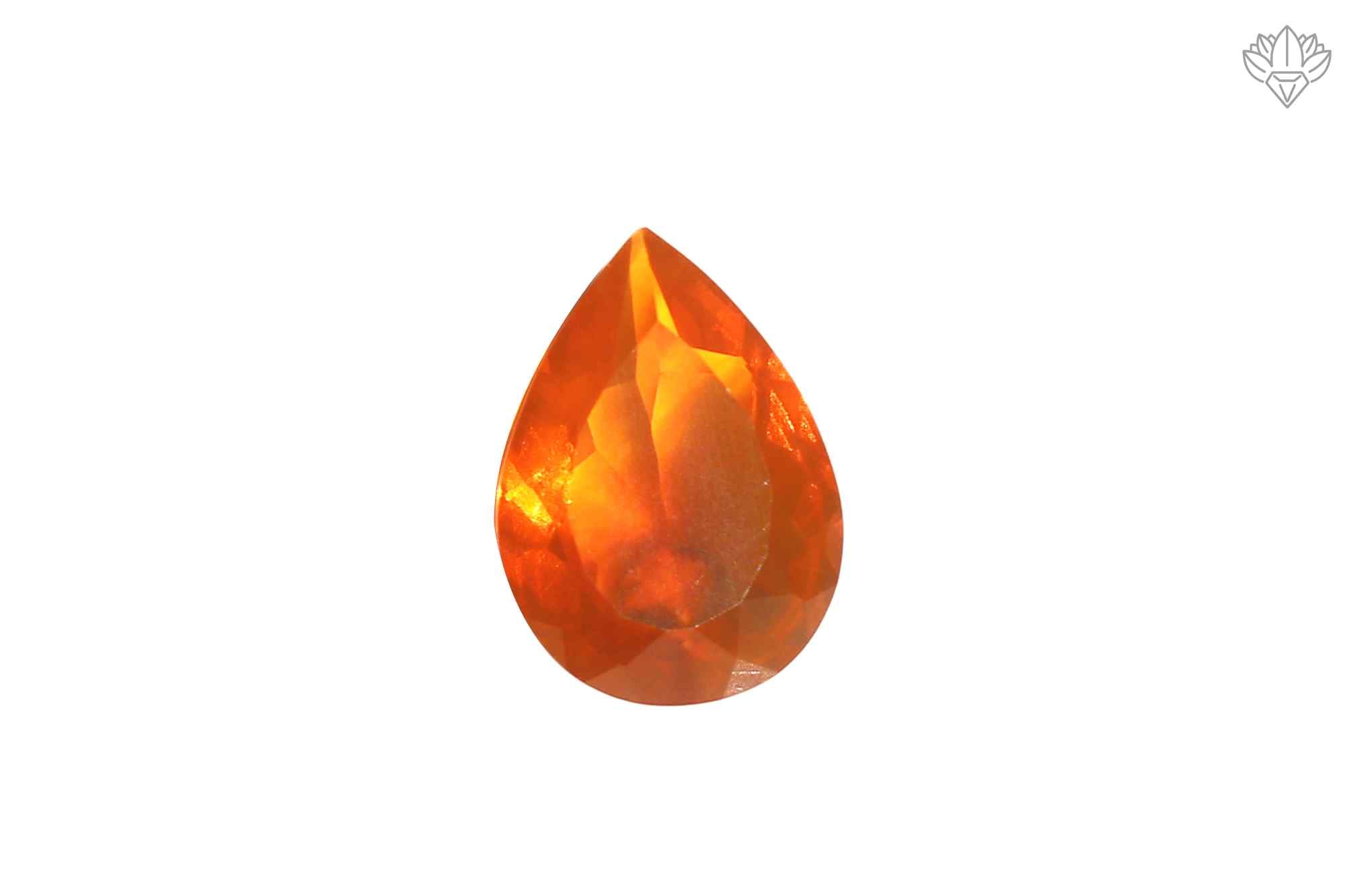Collector's Mexican Opal Pendant Pear 8x11mm Faceted Gem for Signature Rings, Elegant Pendants & Fine Jewelry