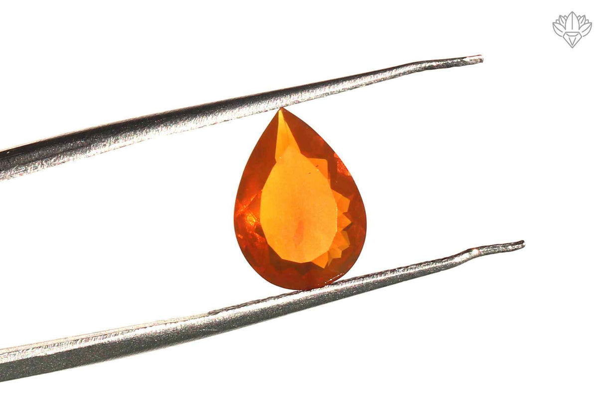 Collector's Mexican Opal Pendant Pear 8x11mm Faceted Gem for Signature Rings, Elegant Pendants & Fine Jewelry